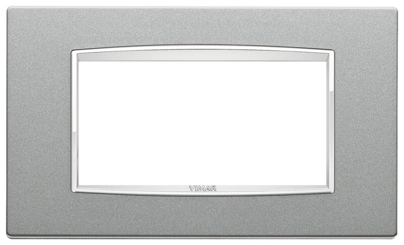 Classic plate 4M Bright metallic silver
