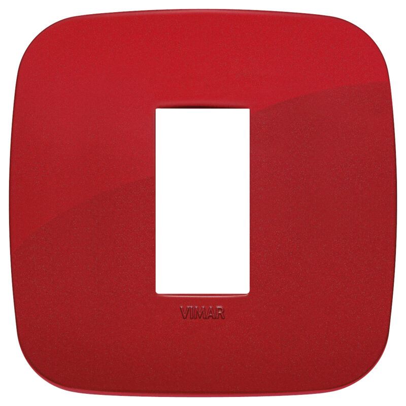 Round plate 1M technopolymer red