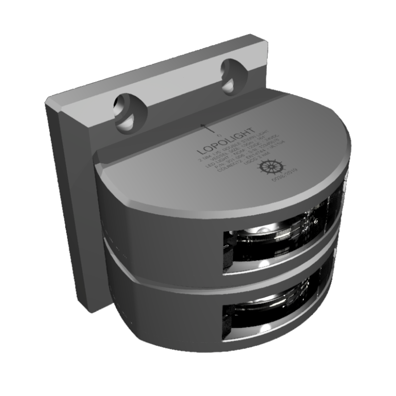 2nm 135° Stern light, double w/2,5 meter cable