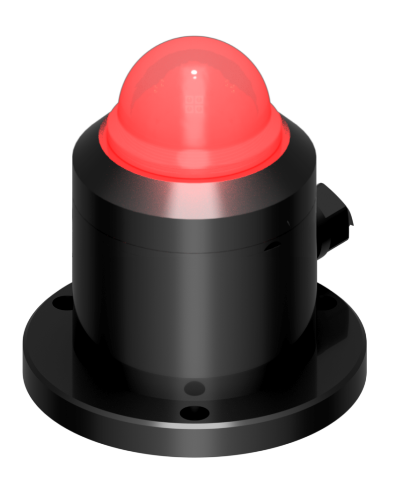 360° Hor + Hemispherical view - Red obstruction, 3nm, black w/0.7 meter cable