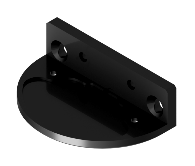Mounting plate vertical sidelights 1, 2 and 3nm lights, black