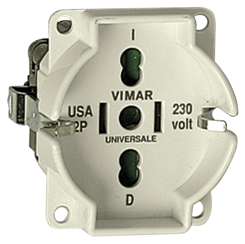 Universal outlet insert ivory
