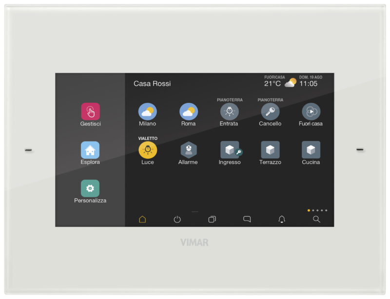 IP 7" touch screen PoE white