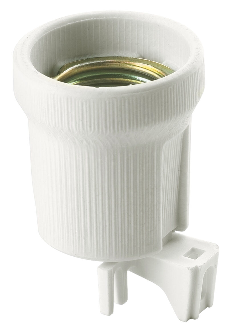 E27 ø43mm porc.lamphld +insul.90° brack.