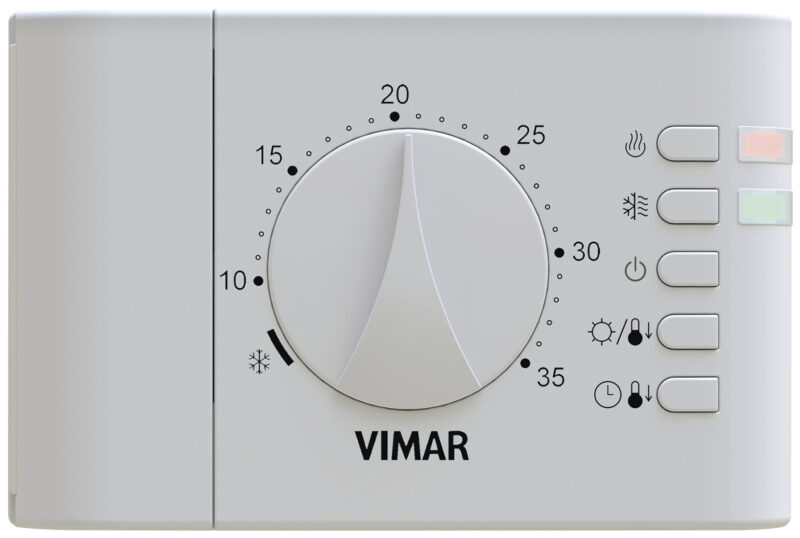 Surface battery-thermostat white