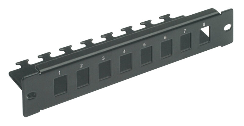 10 in organizer tray - 8 empty ports 1u