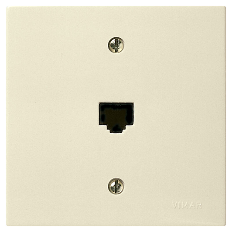 RJ11 phone jack 6/4 ivory