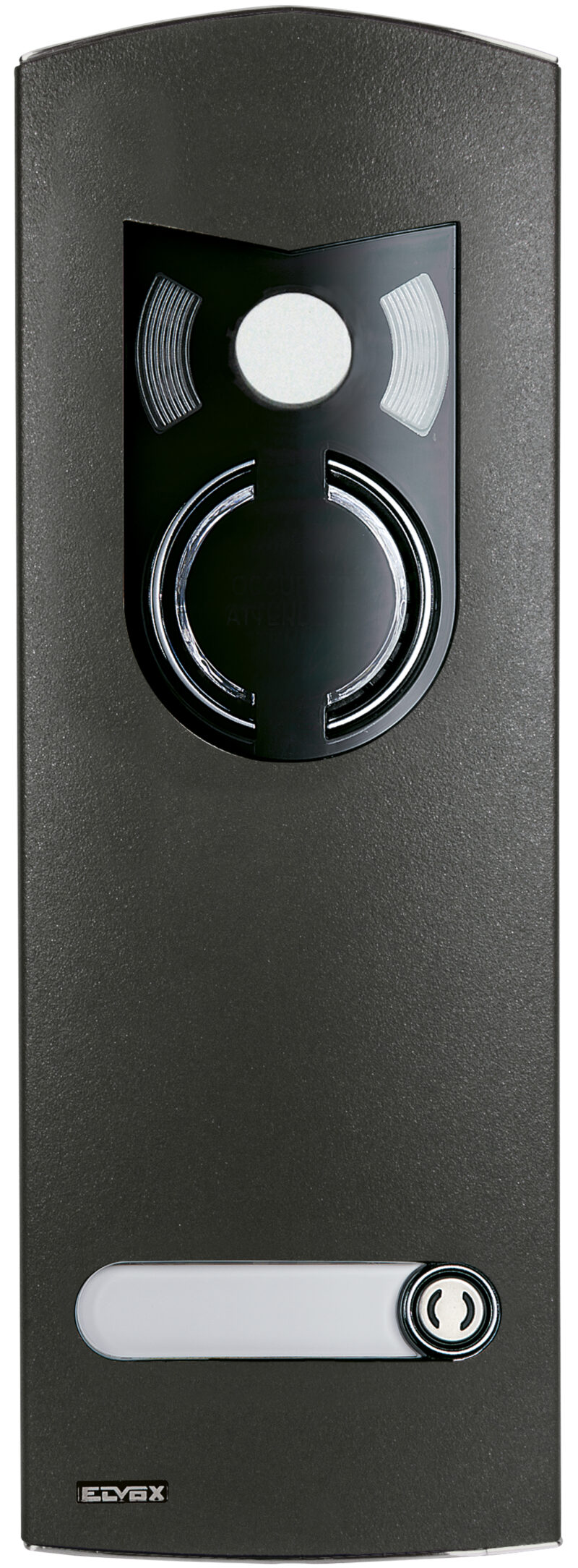 A/V entrance plate 2M IK10 1 button grey