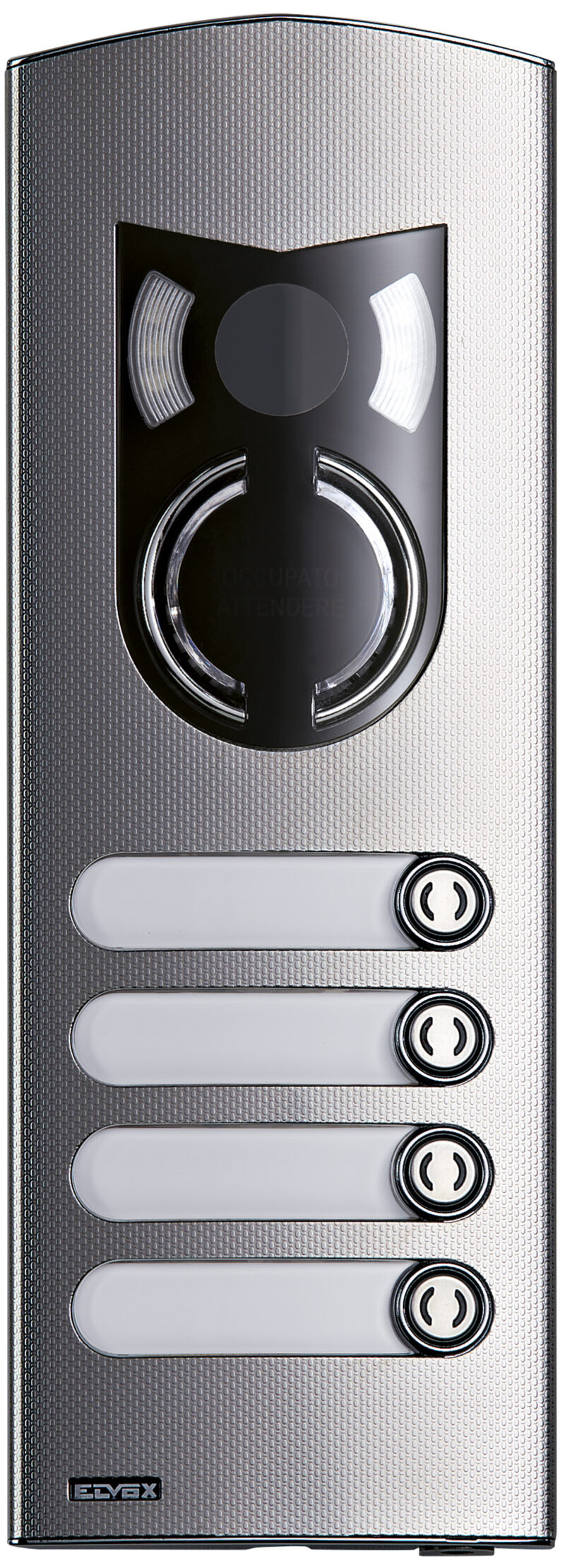 2M IK10 a/v steel cover plate 4 buttons