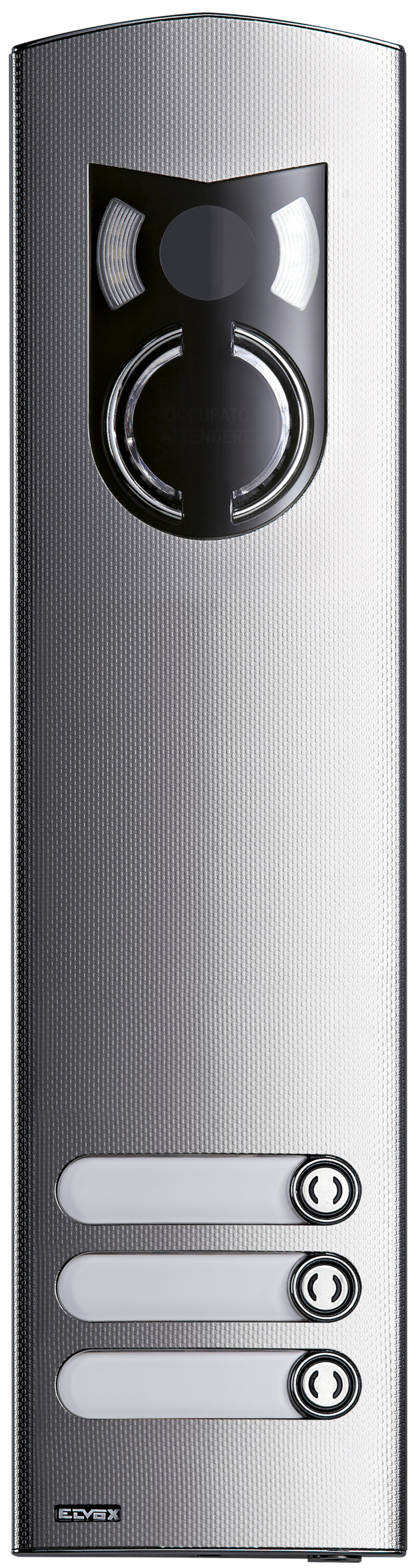 3M a/v steel cover plate with 3 buttons