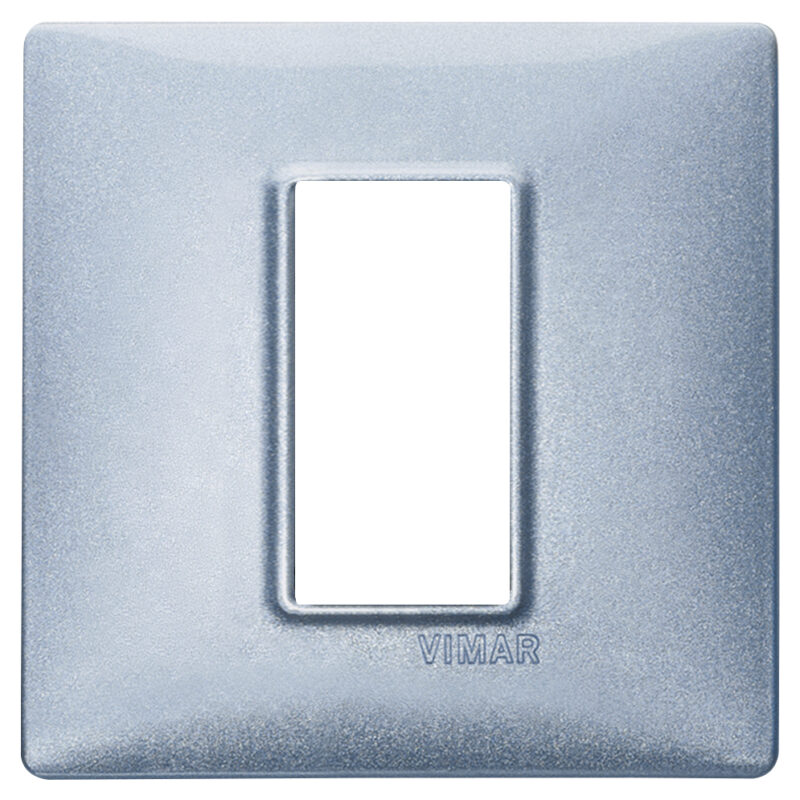Plate 1M metal metallized blue