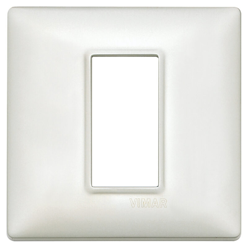 Plate 1M metal pearl silver