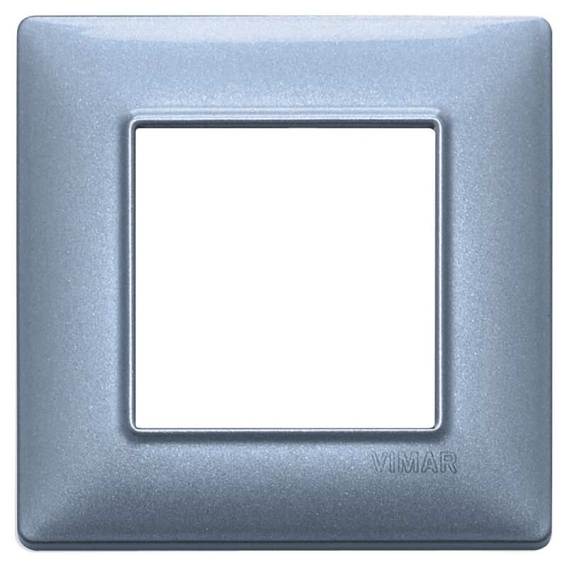 Plate 2M metal metallized blue