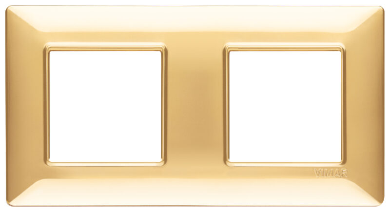 Plate 4M (2+2) 71mm techn.polished gold