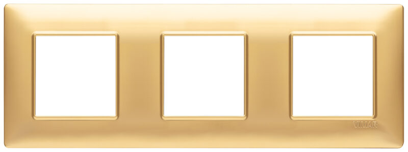 Plate 6M (2+2+2) 71mm techn.matt gold