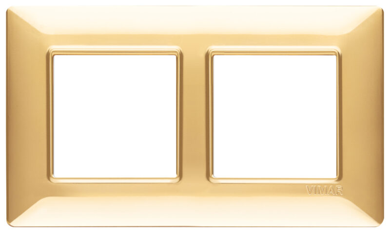 Plate 4M (2+2) 57mm techn.polished gold