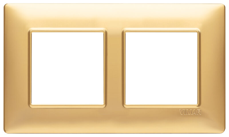 Plate 4M (2+2) 57mm techn.matt gold