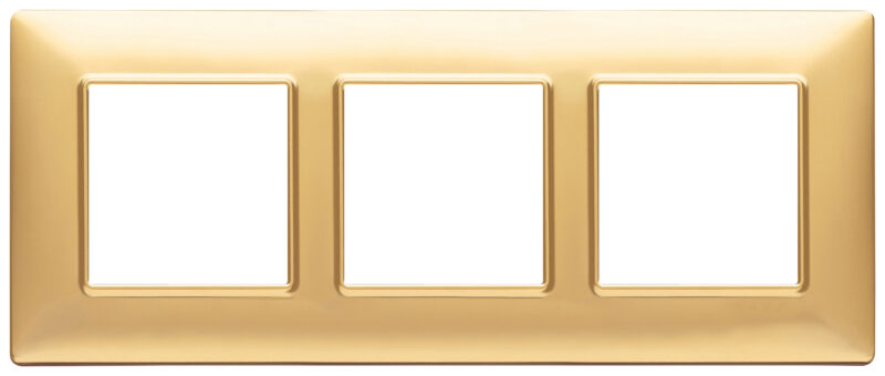 Plate 6M (2+2+2) 57mm techn. matt gold