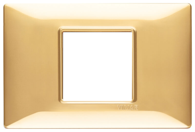 Plate 2centrM techn. polished gold