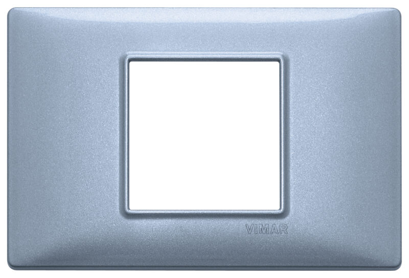 Plate 2centrM met. metallized blue