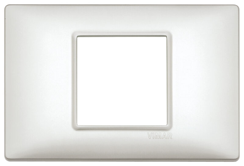 Plate 2centrM met. pearl silver