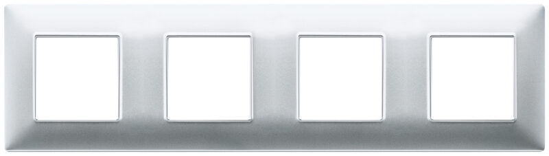 Plate 8M (2+2+2+2) 71mm matt silver