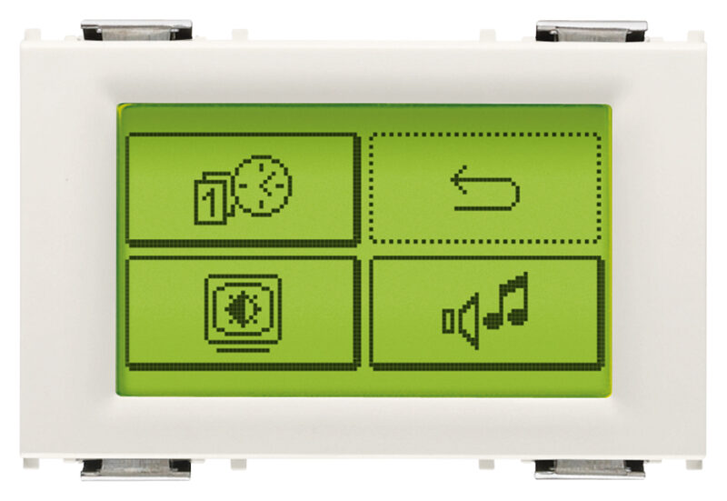Monochrome touch screen KNX 3M white