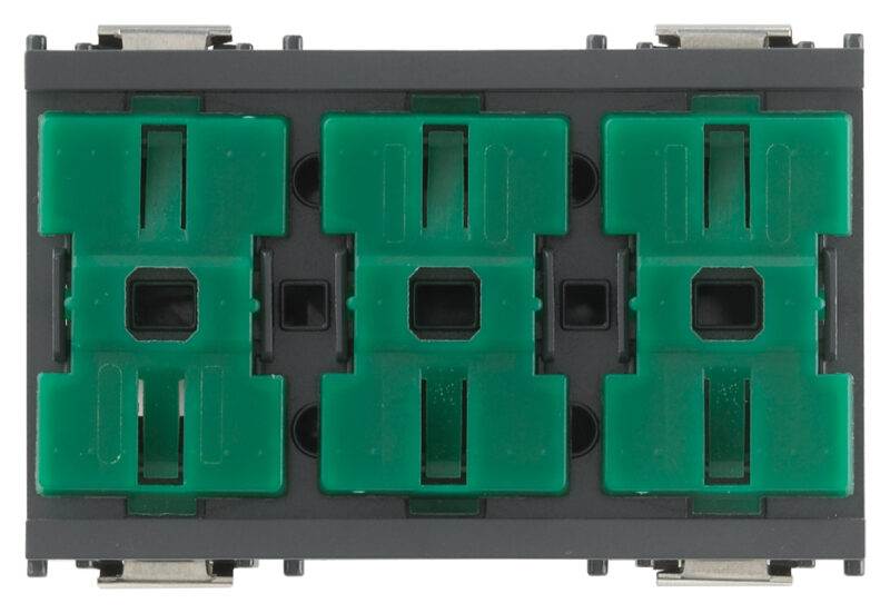 Three rocker push buttons+relay grey