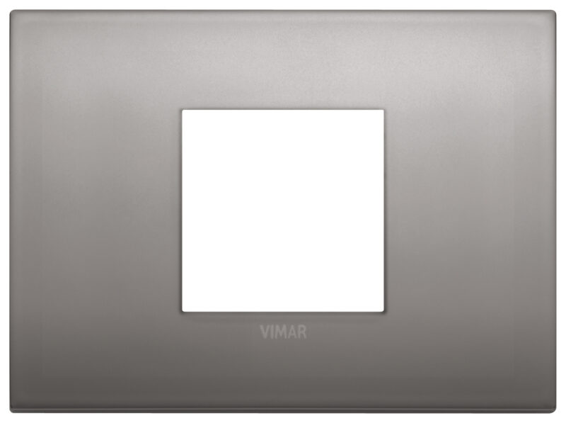 Classic plate 2centrM metal black nickel