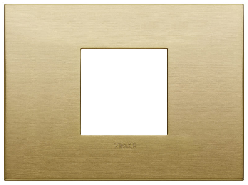 Classic plate 2centrM met.brushed brass