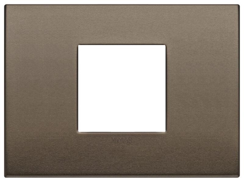 Classic plate 2centrM alu dark bronze