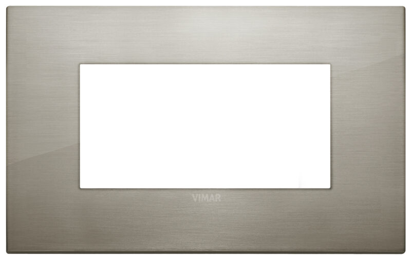 Classic plate 4M metal brushed inox