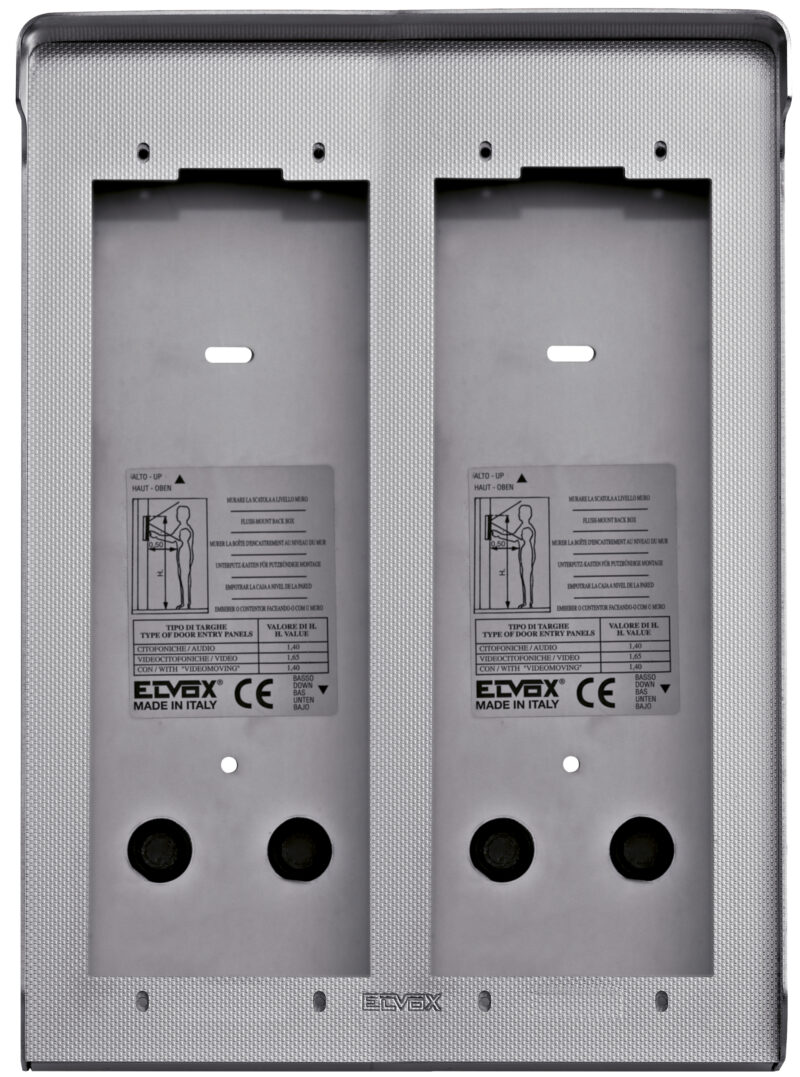 2x2M cover plates surf.mount. box, steel