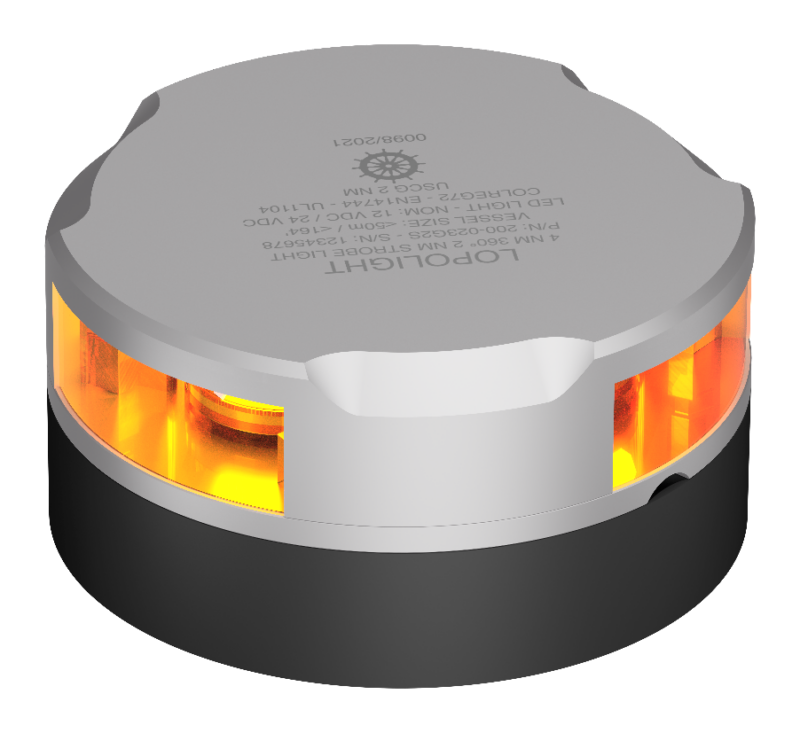 2nm 360° Yellow light w/0.7 meter cable,