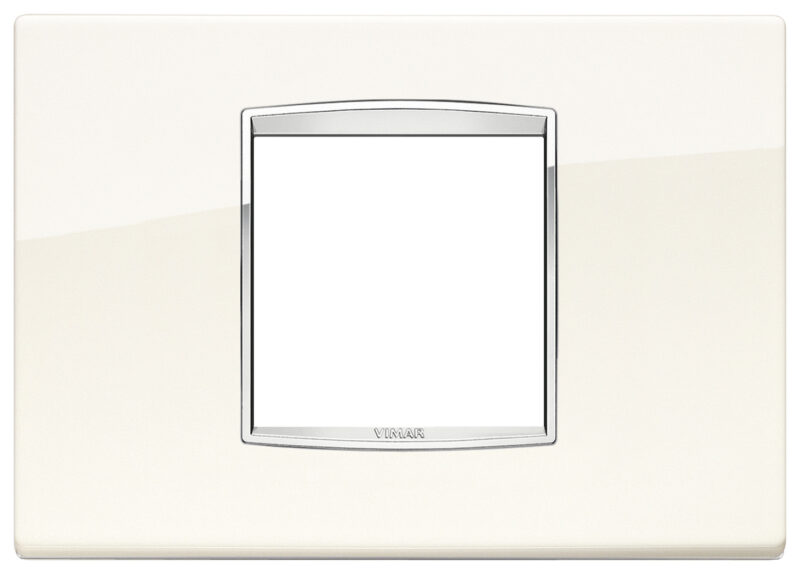 Classic plate 2centrM Bright arctic whit