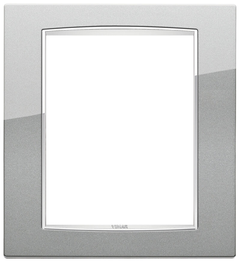 Classic plate 8M Bright metallic silver