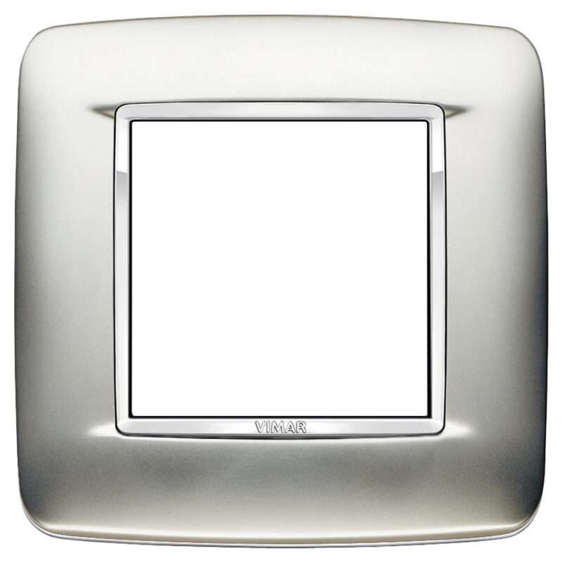 Round plate 2M Galvan.satin chrome