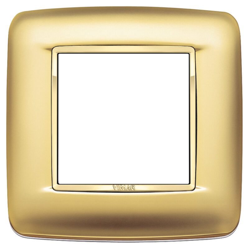 Round plate 2M Galvan.satin gold