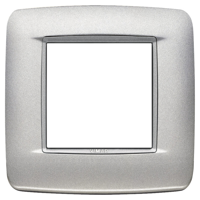Round plate 2M Bright matt silver