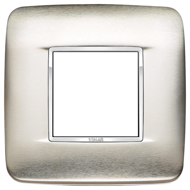 Round plate 2MBS Inox brushed steel
