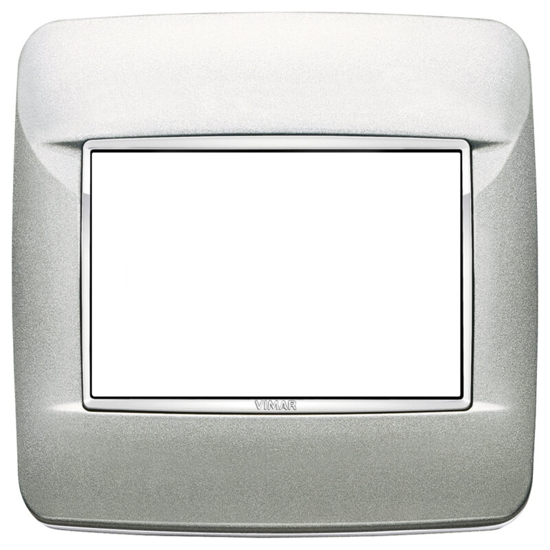 Round plate 3MBS Bright metallic silver