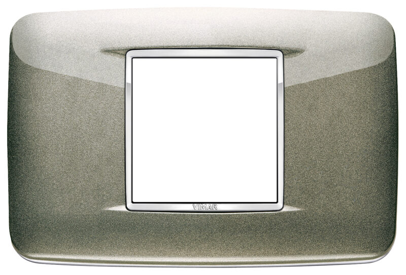 Round plate 2centM Bright titanium