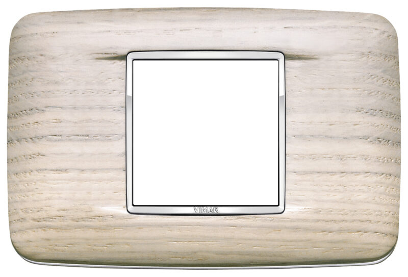 Round plate 2centM Wood white oak