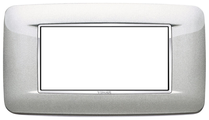 Round plate 4M Bright metallic silver