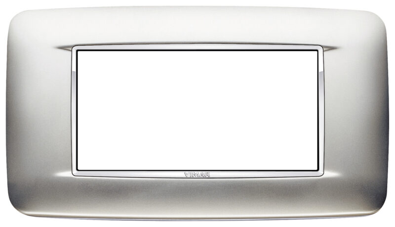 Round plate 4M Galvan.satin chrome