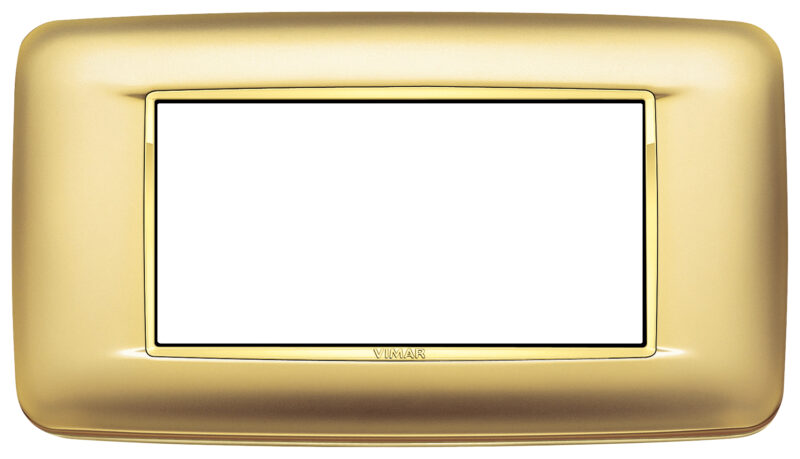 Round plate 4M Galvan.satin gold