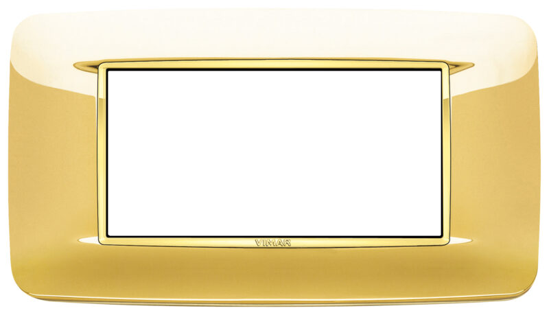 Round plate 4M Galvan.polished gold