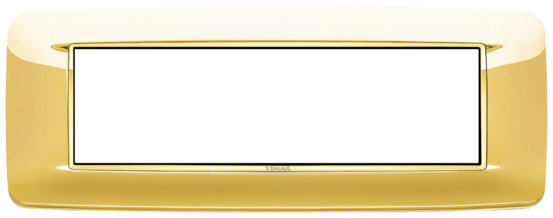 Round plate 7M Galvan.polished gold