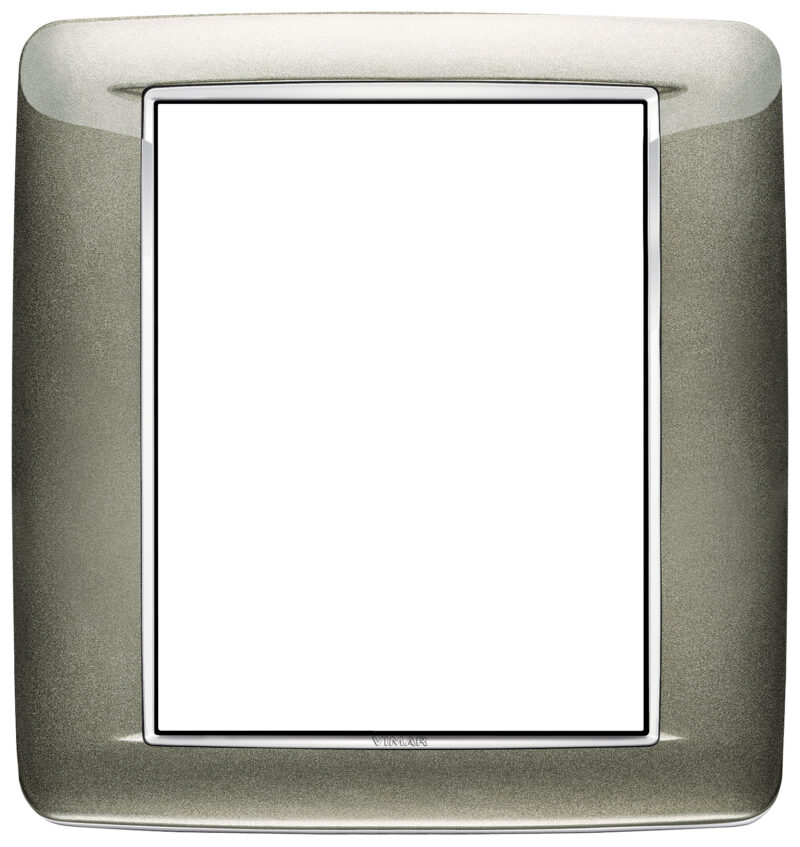 Round plate 8M Bright titanium