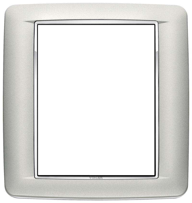 Round plate 8M Bright matt silver
